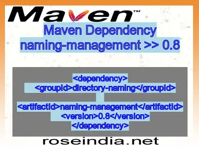 Maven dependency of naming-management version 0.8