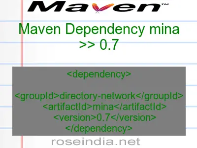 Maven dependency of mina version 0.7