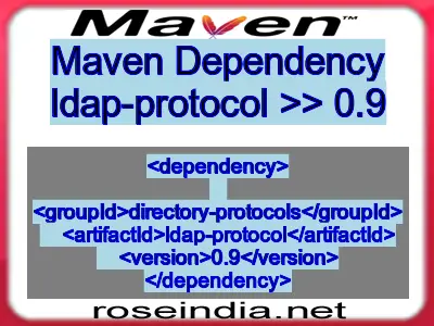 Maven dependency of ldap-protocol version 0.9