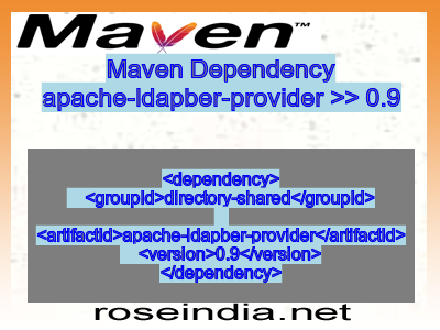Maven dependency of apache-ldapber-provider version 0.9