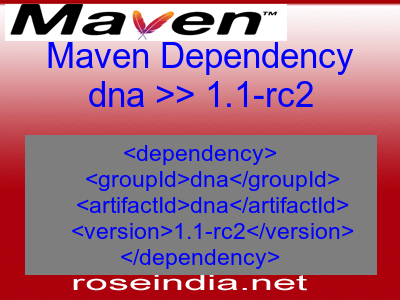 Maven dependency of dna version 1.1-rc2