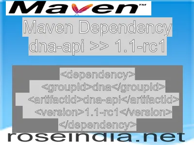 Maven dependency of dna-api version 1.1-rc1