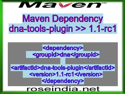 Maven dependency of dna-tools-plugin version 1.1-rc1