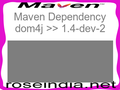 Maven dependency of dom4j version 1.4-dev-2