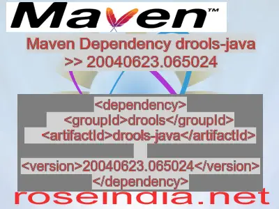 Maven dependency of drools-java version 20040623.065024