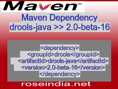 Maven dependency of drools-java version 2.0-beta-16