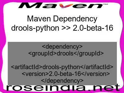 Maven dependency of drools-python version 2.0-beta-16