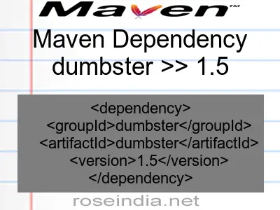 Maven dependency of dumbster version 1.5
