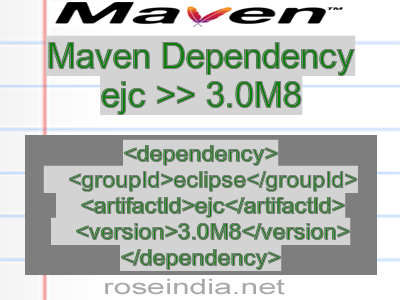 Maven dependency of ejc version 3.0M8