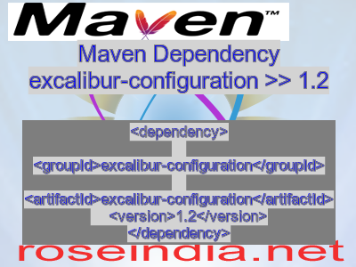 Maven dependency of excalibur-configuration version 1.2