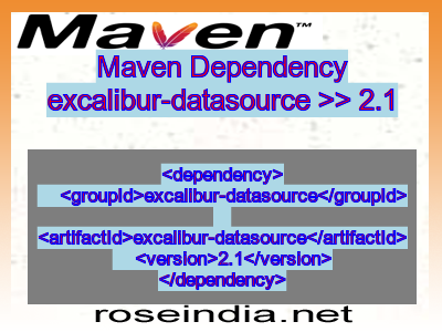 Maven dependency of excalibur-datasource version 2.1