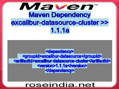 Maven dependency of excalibur-datasource-cluster version 1.1.1a