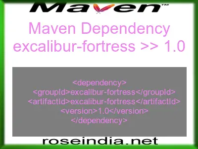 Maven dependency of excalibur-fortress version 1.0