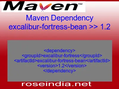 Maven dependency of excalibur-fortress-bean version 1.2