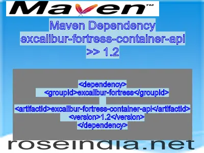 Maven dependency of excalibur-fortress-container-api version 1.2