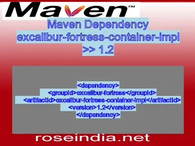 Maven dependency of excalibur-fortress-container-impl version 1.2