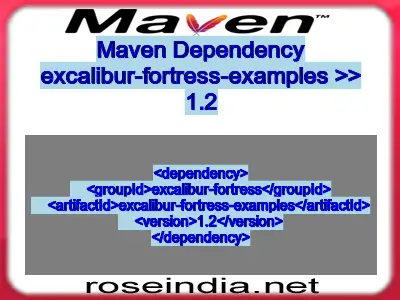 Maven dependency of excalibur-fortress-examples version 1.2