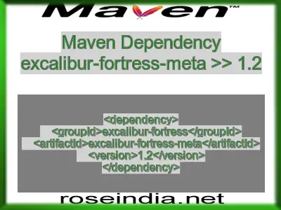 Maven dependency of excalibur-fortress-meta version 1.2