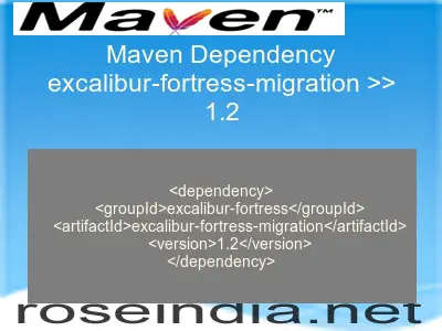 Maven dependency of excalibur-fortress-migration version 1.2