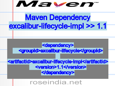 Maven dependency of excalibur-lifecycle-impl version 1.1