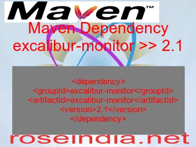 Maven dependency of excalibur-monitor version 2.1