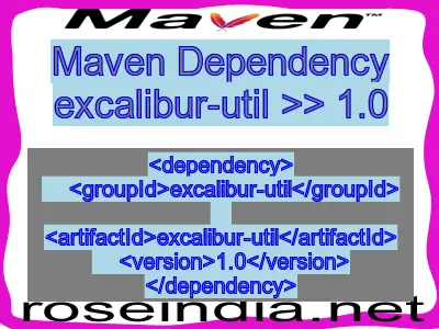 Maven dependency of excalibur-util version 1.0