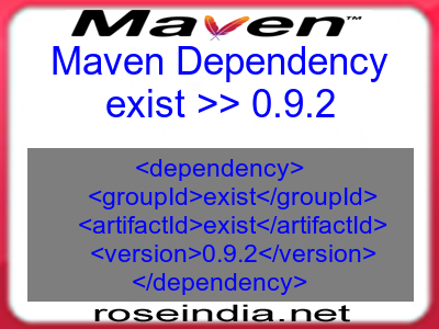 Maven dependency of exist version 0.9.2