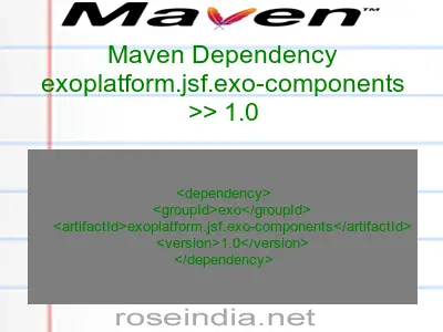 Maven dependency of exoplatform.jsf.exo-components version 1.0