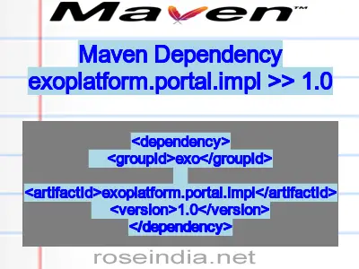 Maven dependency of exoplatform.portal.impl version 1.0