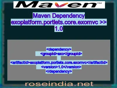 Maven dependency of exoplatform.portlets.core.exomvc version 1.0