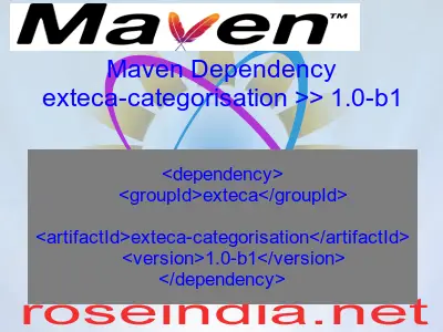 Maven dependency of exteca-categorisation version 1.0-b1