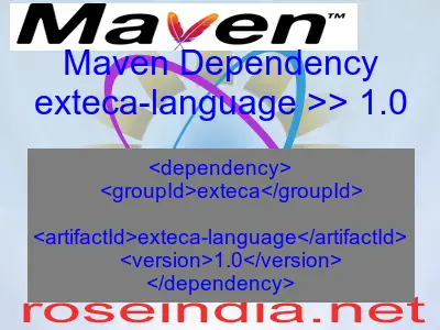 Maven dependency of exteca-language version 1.0