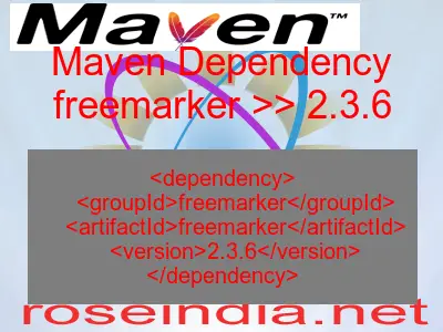 Maven dependency of freemarker version 2.3.6