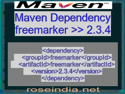 Maven dependency of freemarker version 2.3.4