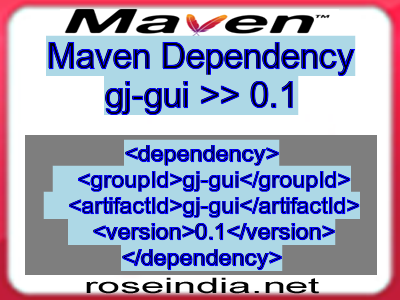 Maven dependency of gj-gui version 0.1