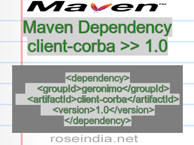 Maven dependency of client-corba version 1.0