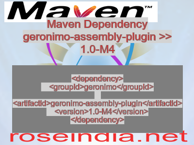 Maven dependency of geronimo-assembly-plugin version 1.0-M4