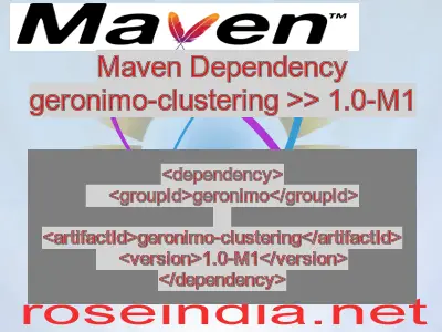Maven dependency of geronimo-clustering version 1.0-M1