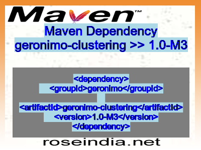 Maven dependency of geronimo-clustering version 1.0-M3