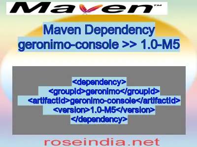 Maven dependency of geronimo-console version 1.0-M5