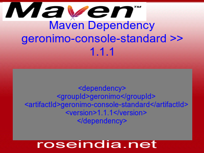 Maven dependency of geronimo-console-standard version 1.1.1