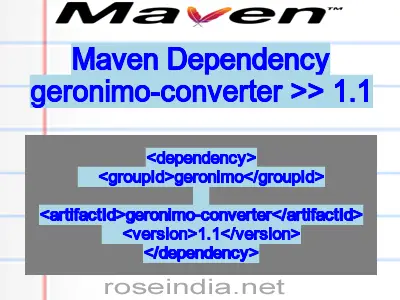 Maven dependency of geronimo-converter version 1.1