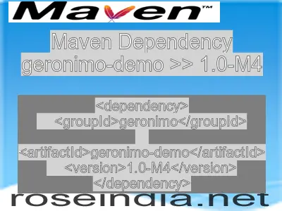 Maven dependency of geronimo-demo version 1.0-M4