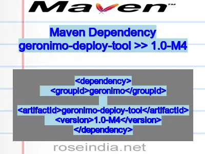 Maven dependency of geronimo-deploy-tool version 1.0-M4