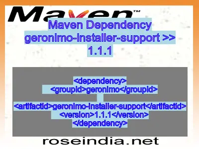 Maven dependency of geronimo-installer-support version 1.1.1