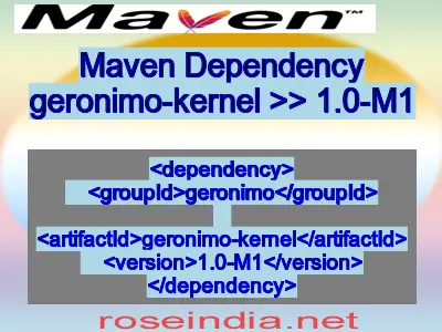 Maven dependency of geronimo-kernel version 1.0-M1