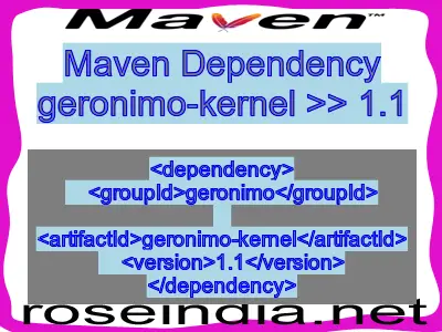 Maven dependency of geronimo-kernel version 1.1