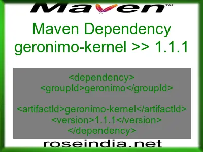 Maven dependency of geronimo-kernel version 1.1.1