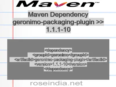 Maven dependency of geronimo-packaging-plugin version 1.1.1-10
