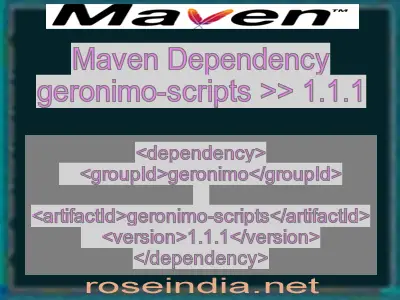 Maven dependency of geronimo-scripts version 1.1.1